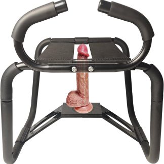 Sex Chair Set Multifunction Sex Position Enhancer Chair with Handrail and Dildo Sex Bench Bouncing Mount Sex Stool Portable Weightless BDSM Sex Novelty Toy for Adult Game (Black)