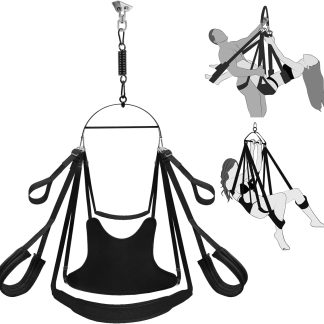 Adult Sex Swing, 360 Degree Spinning Adjustable Love Position Aid Swing, Sex Toys Set with Premium Paint Stand and Widened Thick Comfortable STRPS for Couples