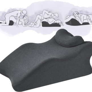 Adult Widened Intimacy Position Sex Pillow for Couples, Butt Cushion with Removable Small Support Pillow, Memory Foam for Sitting or Lying, Ideal for Home Use- Dark Gray