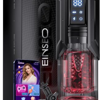 EINSEO Sex Toys for Men Penis Pump - AI Sync Waterproof Male Masturbator Stroker with 7 Sucking Thrusting Rotating & 7 Licking Modes, Adult Toys Pocket Pussy Mens Sex Toy Blowjob Sex Machine Bath Item