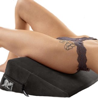 Liberator Wedge Intimate Sex Positioning Pillow, Black Microfiber, 24 inch.